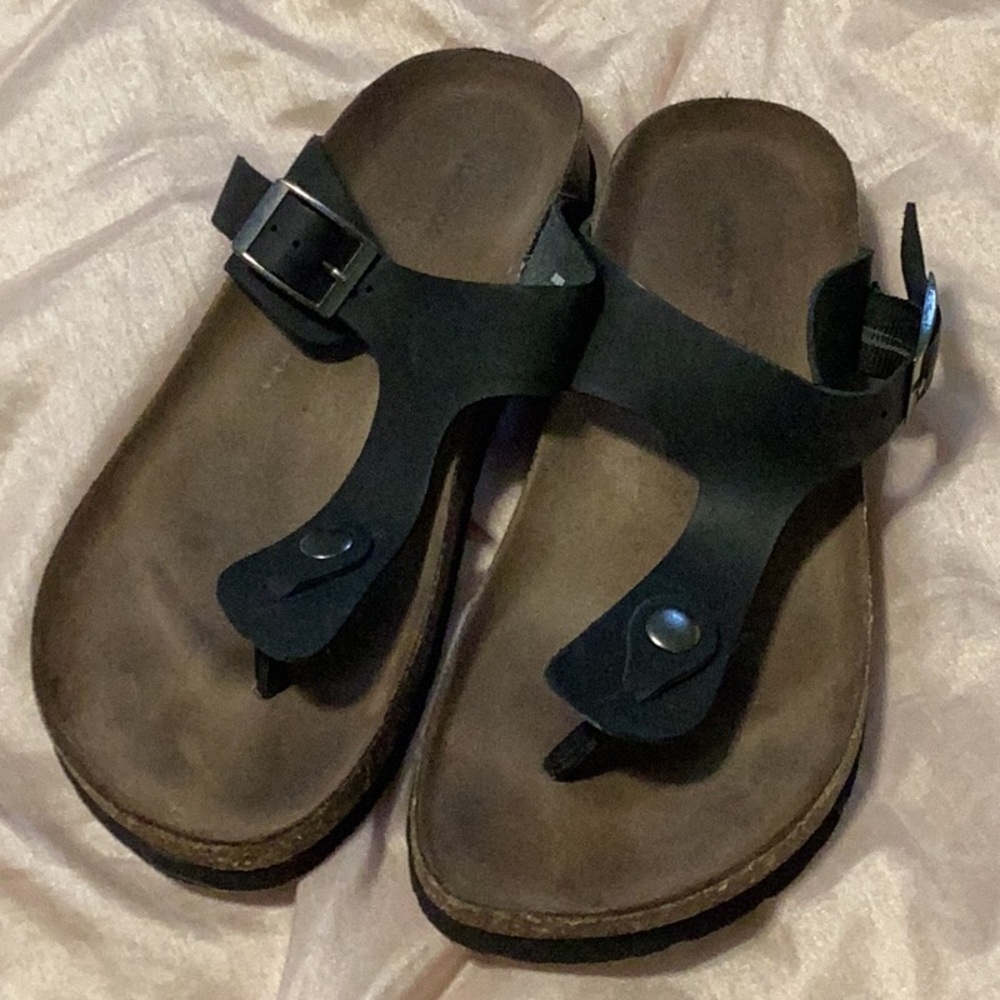 Cork foot bed, sandals size 7
